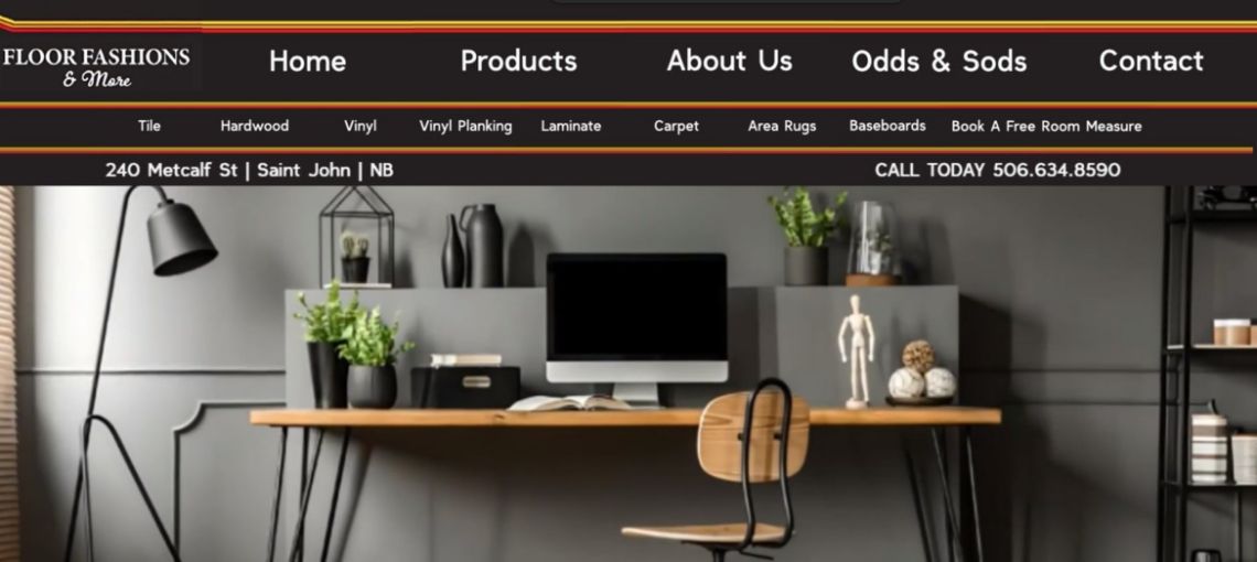 Floor Fashions & More in Saint John, NB offers tile, hardwood, vinyl, carpet, and free room measurements. Discover stylish flooring solutions for every space