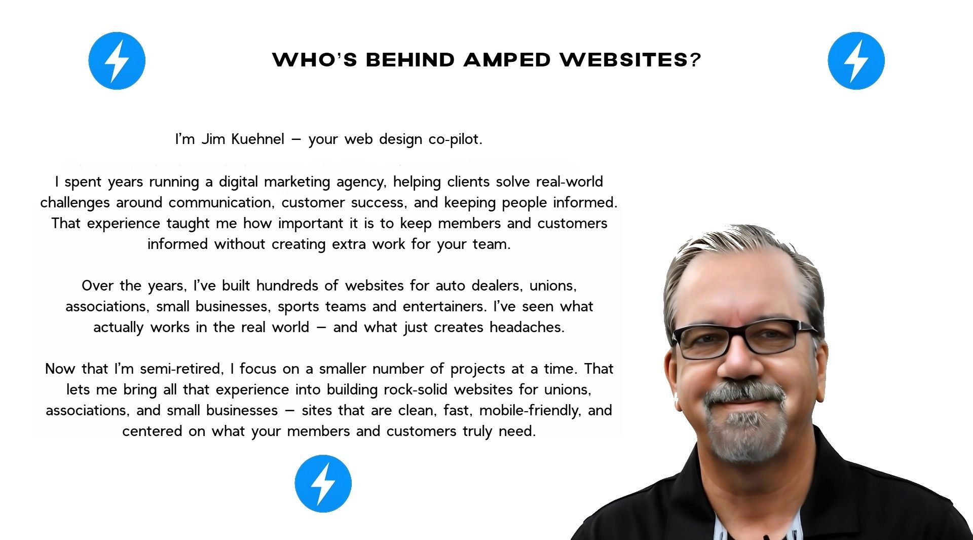 Meet Jim — a seasoned web designer in New Brunswick, building fast, mobile-friendly websites for unions, associations, and small businesses