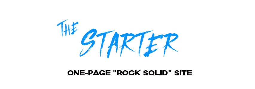 The Starter: a streamlined one-page site for service businesses and associations — mobile-ready and lead-focused